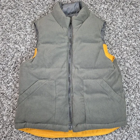 Old Navy Reversible Down Feather Puffer Vest 4/5 (XS) Utility Outdoor Y2K Retro - Picture 7 of 11